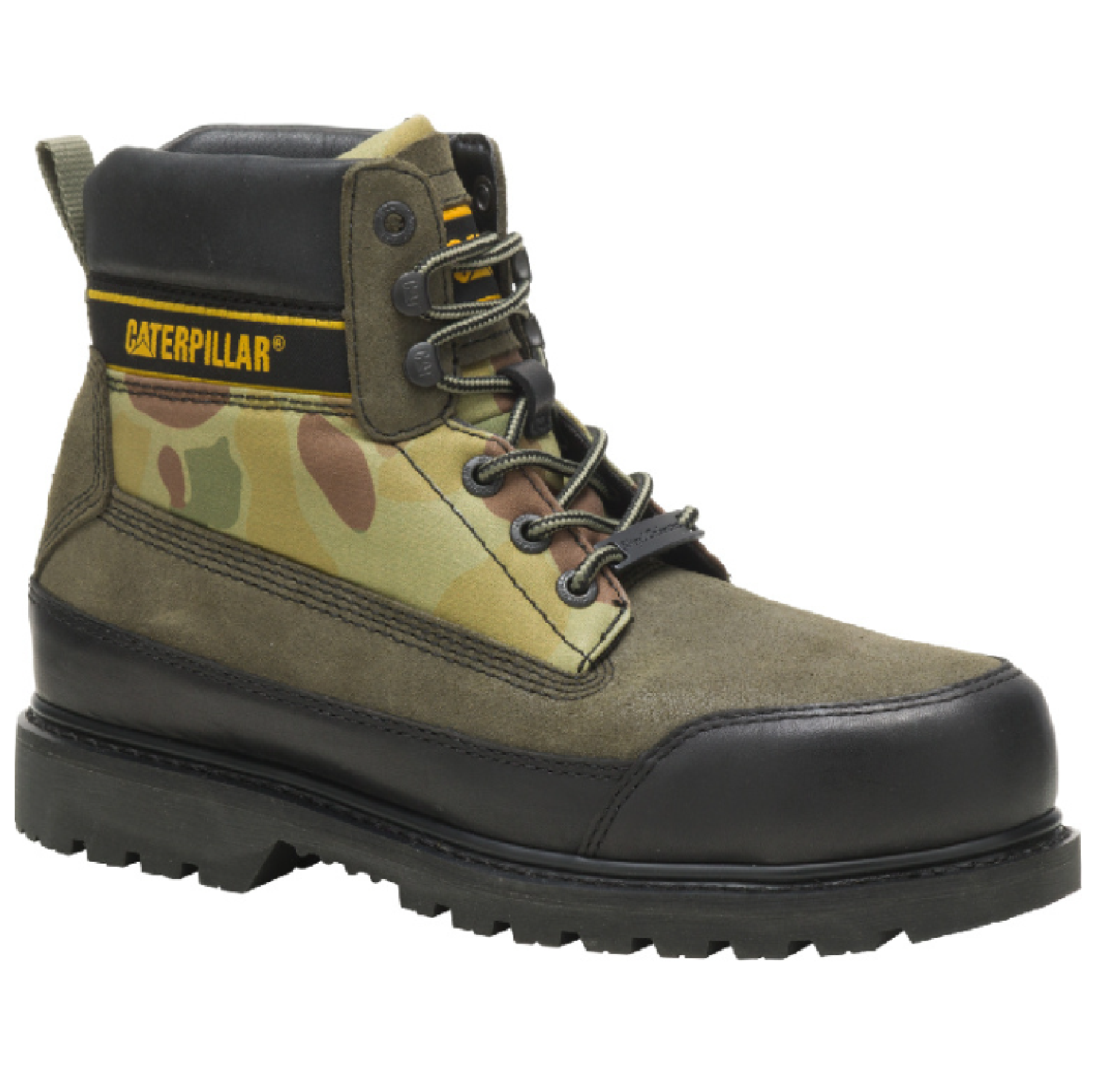 Caterpillar X Nigel Cabourn Men UTAH Boot Black Camo P110959 Heavy Duty STEEL TOE