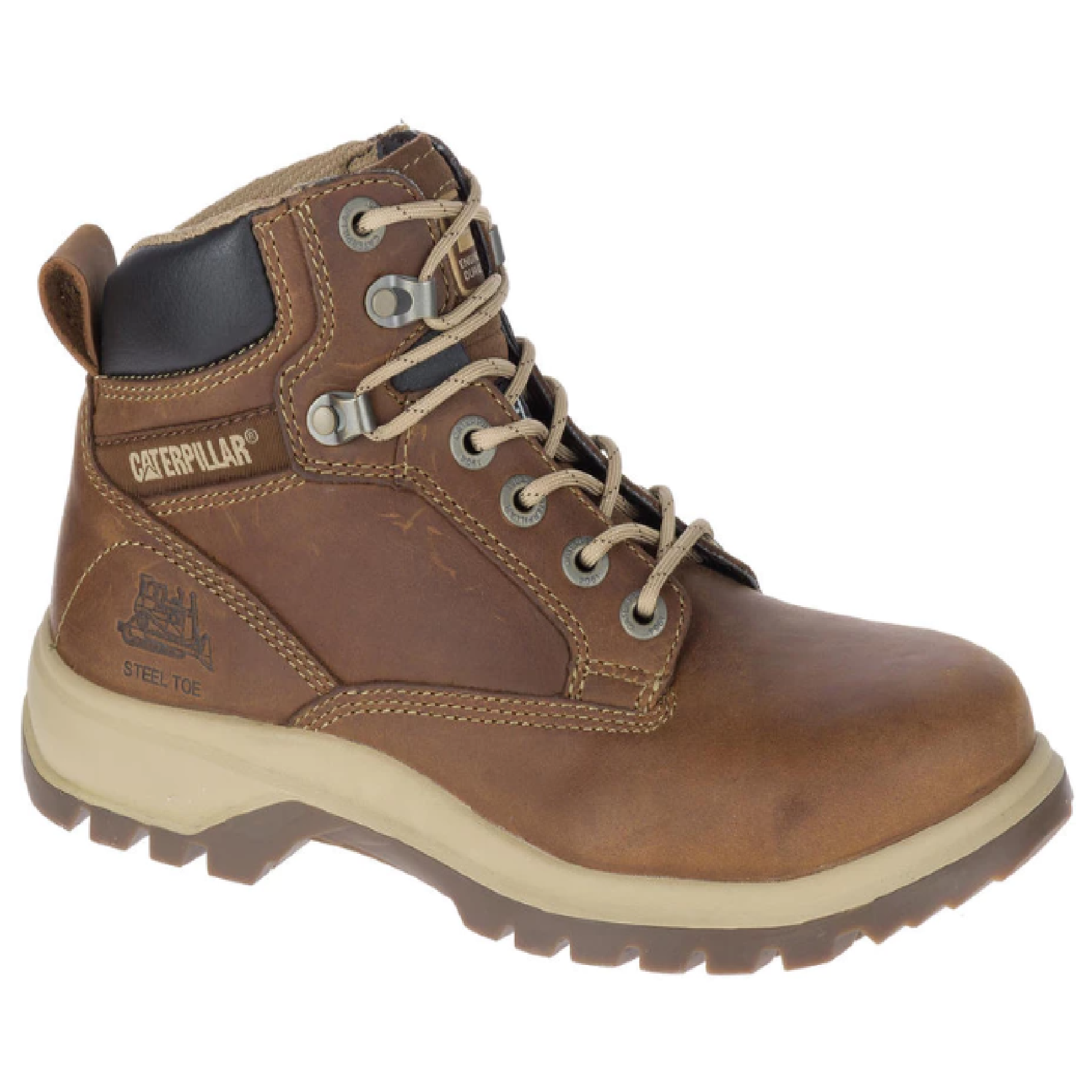 Caterpillar KITSON STEEL TOE Women Work Boots DARK BEIGE P304088