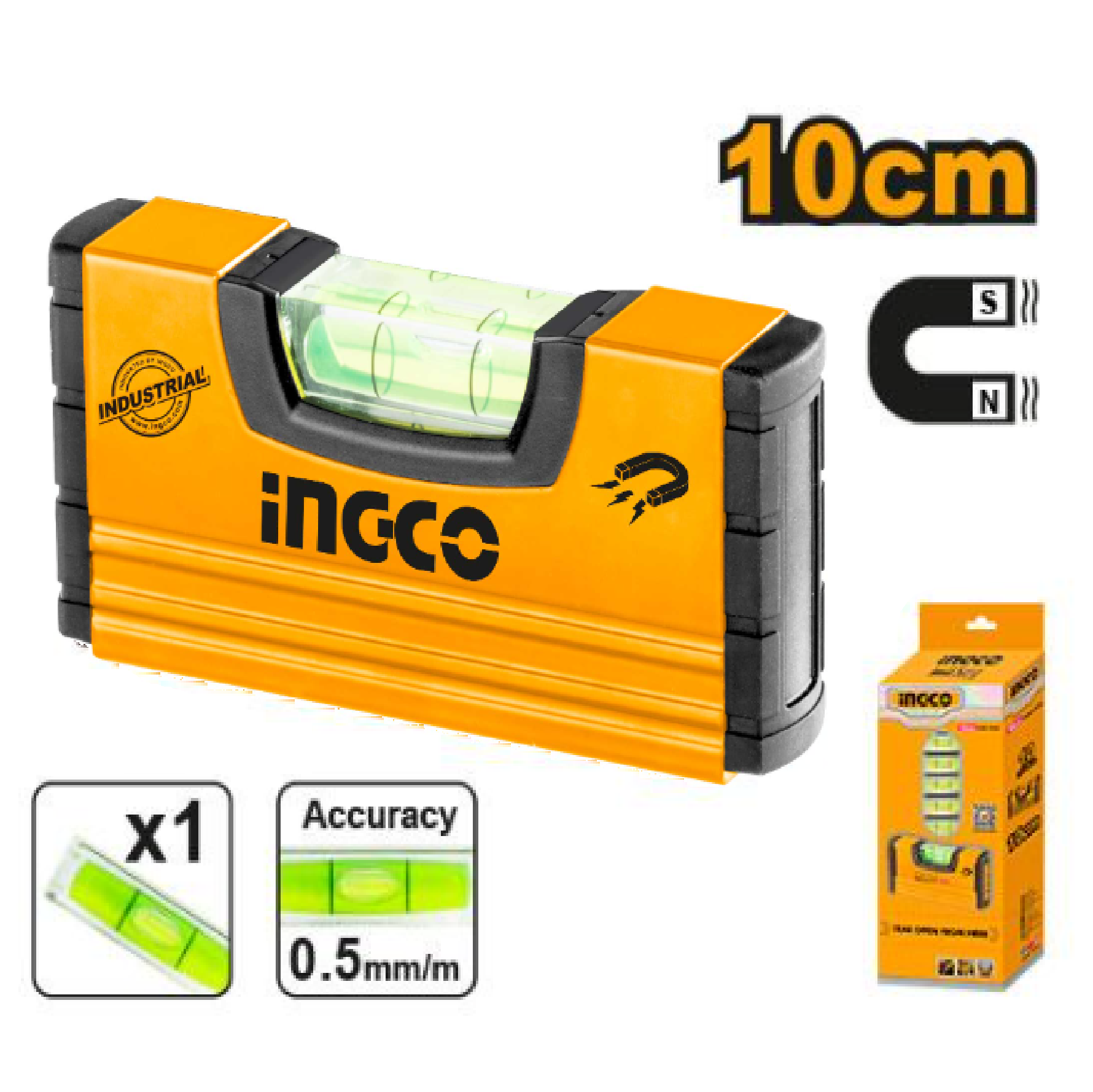 INGCO Handy Magnetic Level 10CM HMSL03101