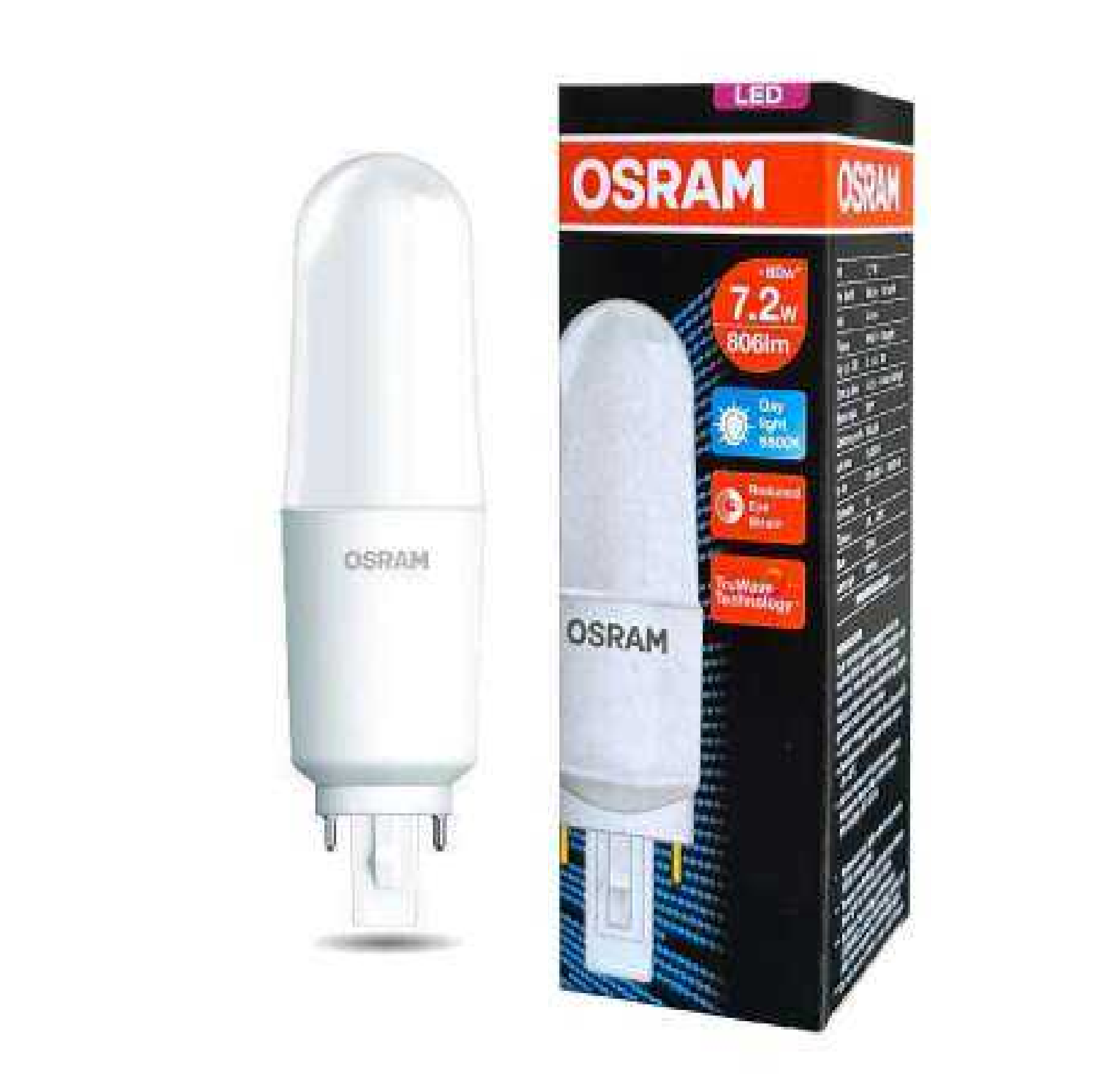 Osram 7.2W LED VALUE STICK Lamp Bulb DAYLIGHT G24D