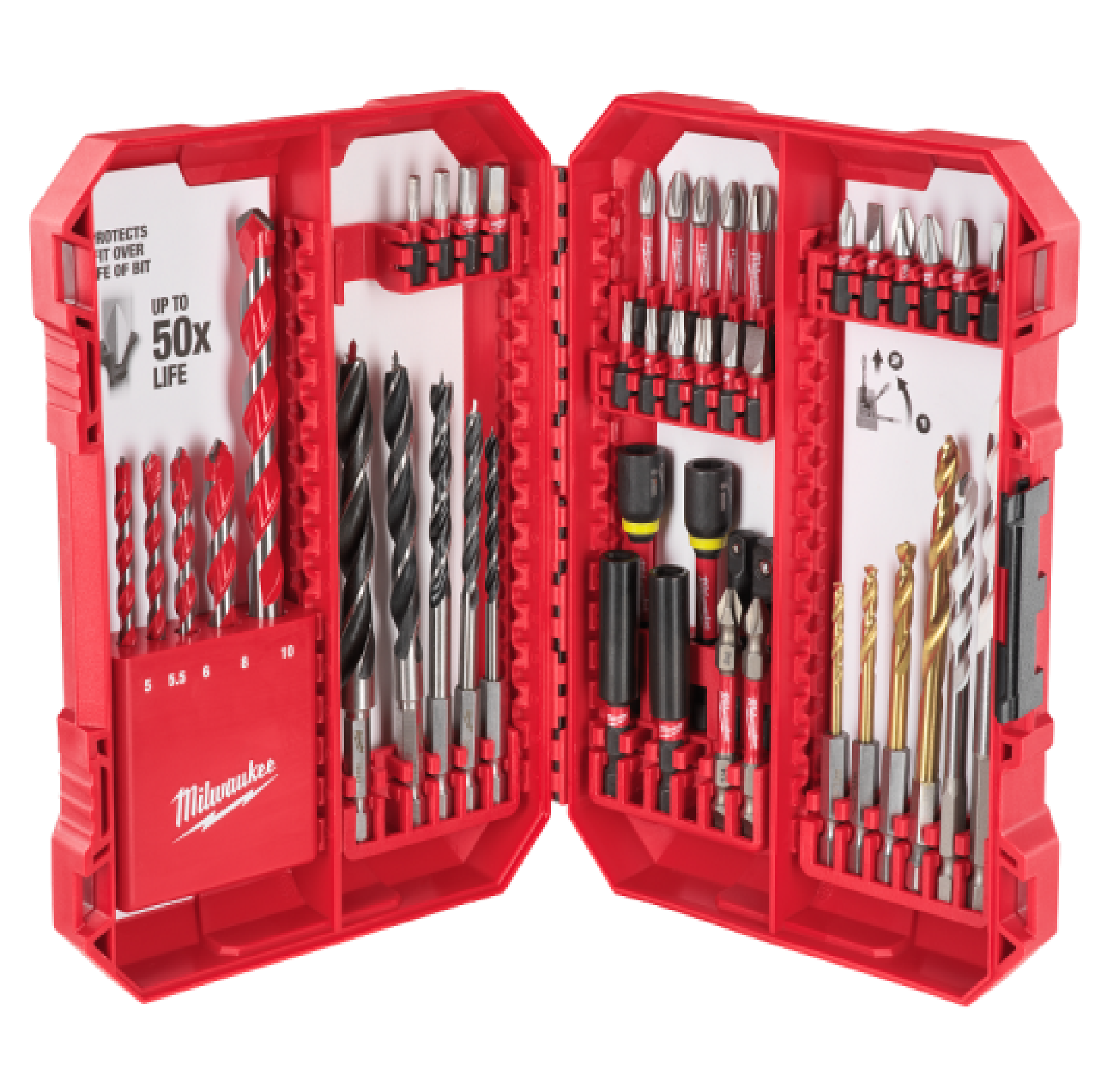 Milwaukee Drive Bit MILWAUKEE SHOCKWAVE Impact Duty Drill & Drive Bit Set 46PC 48-32-5148
