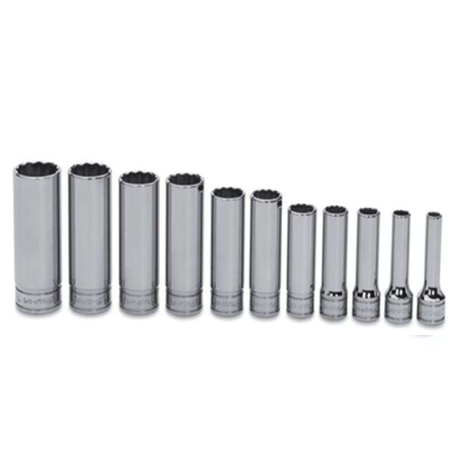 SnapOn 211SFY 11PC 3/8 DR 12-Point SAE Deep Flank Drive Socket Set (1/4" to 7/8")