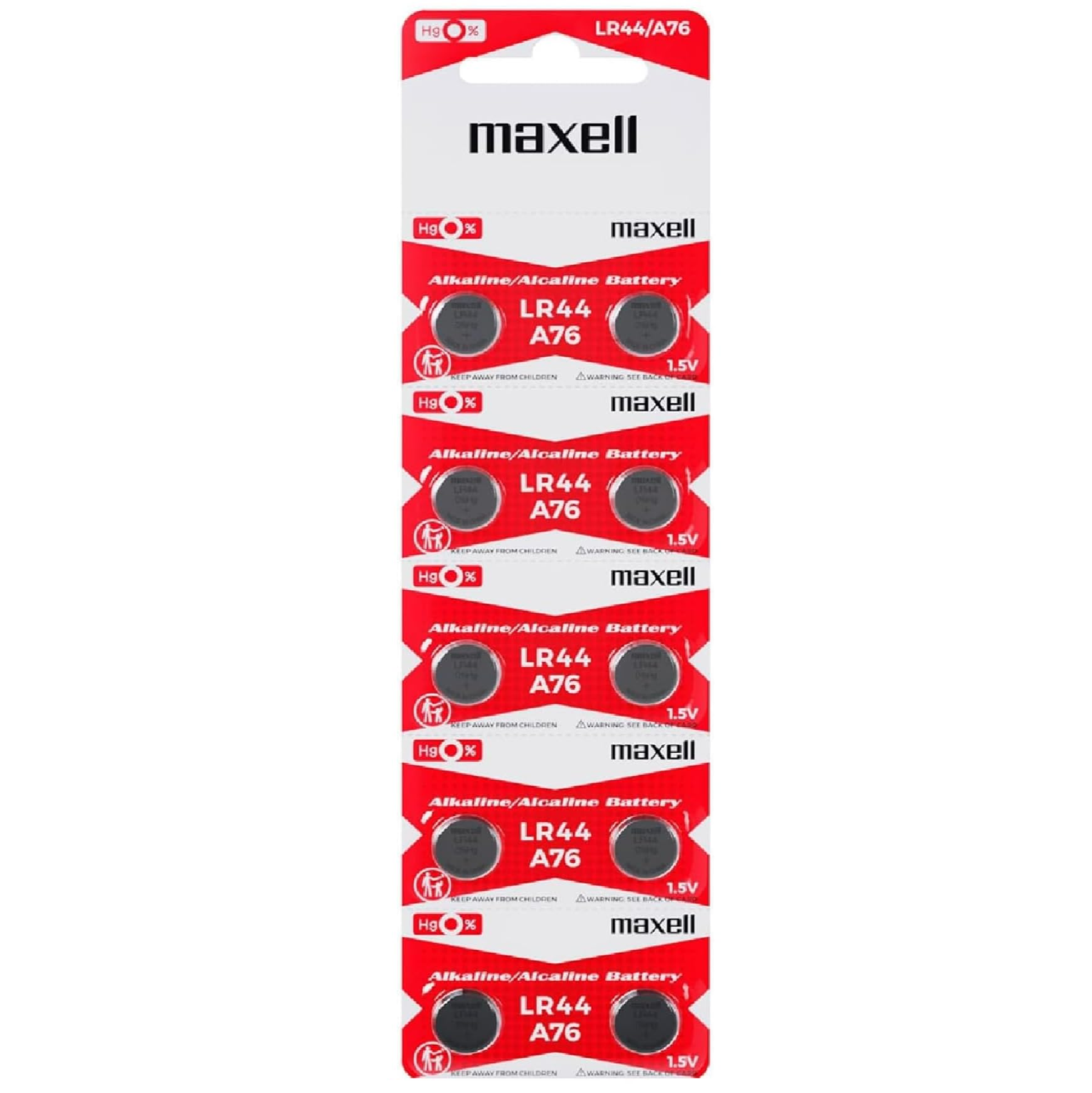 MAXELL LR44 (A76) ALKALINE BATTERY 1.5V