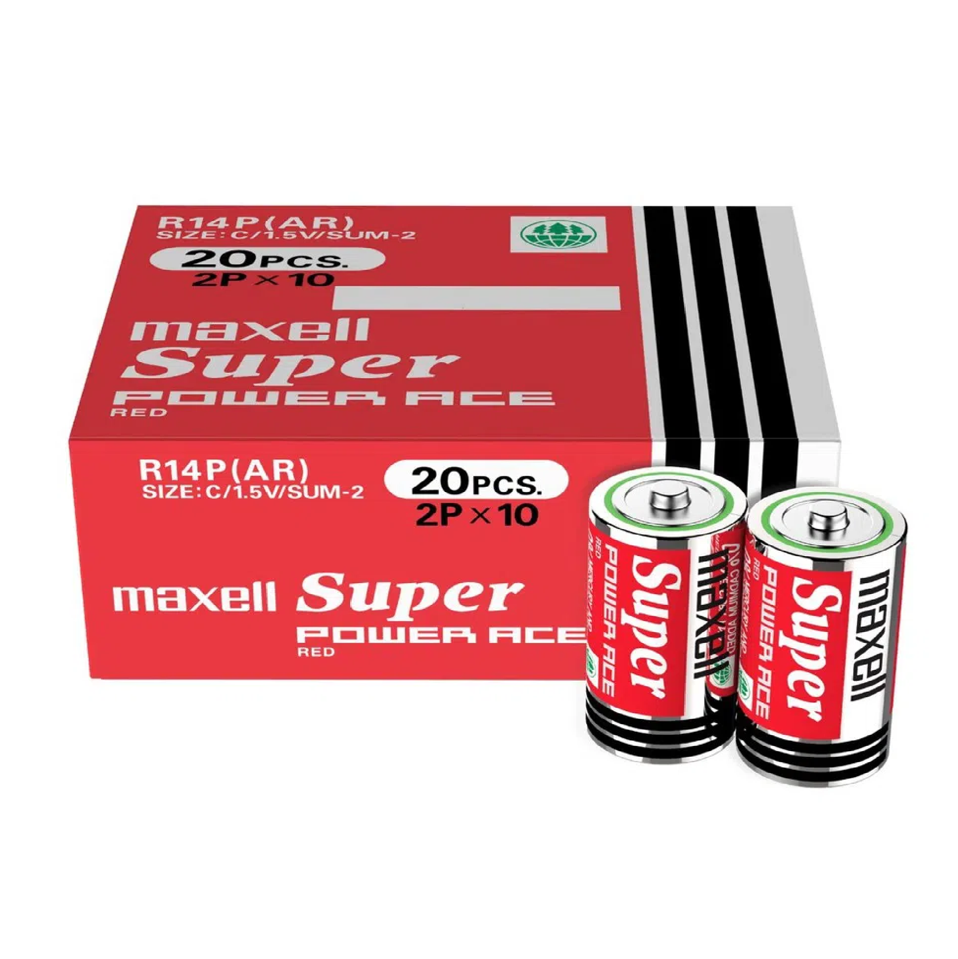 MAXELL C-SIZE Super Power Ace BATTERIES LOW COST