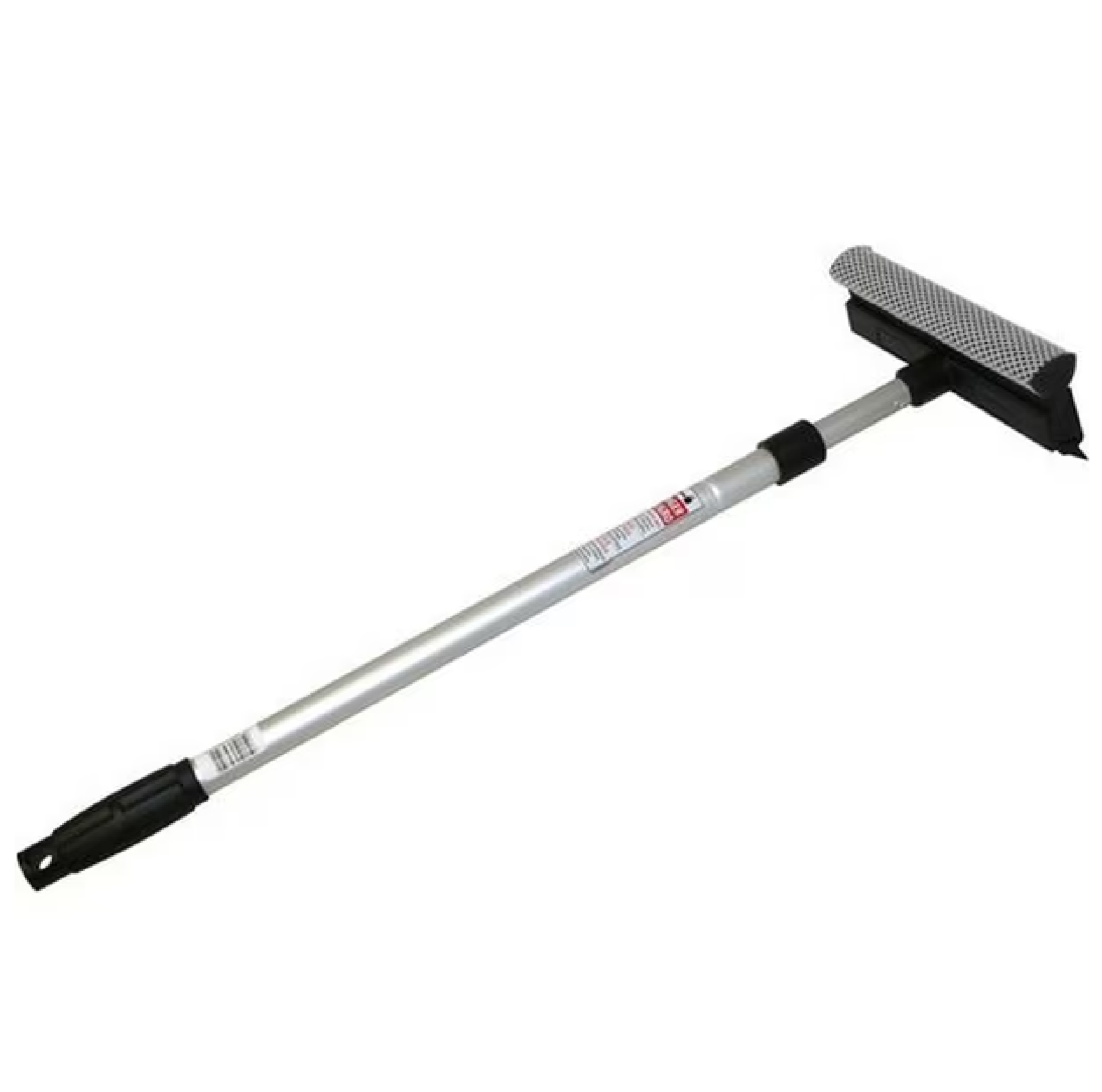 HardwareCity 2-IN-1 TELESCOPIC Premium Window Squeegee & Sponge Tool BLACK ALUMINIUM