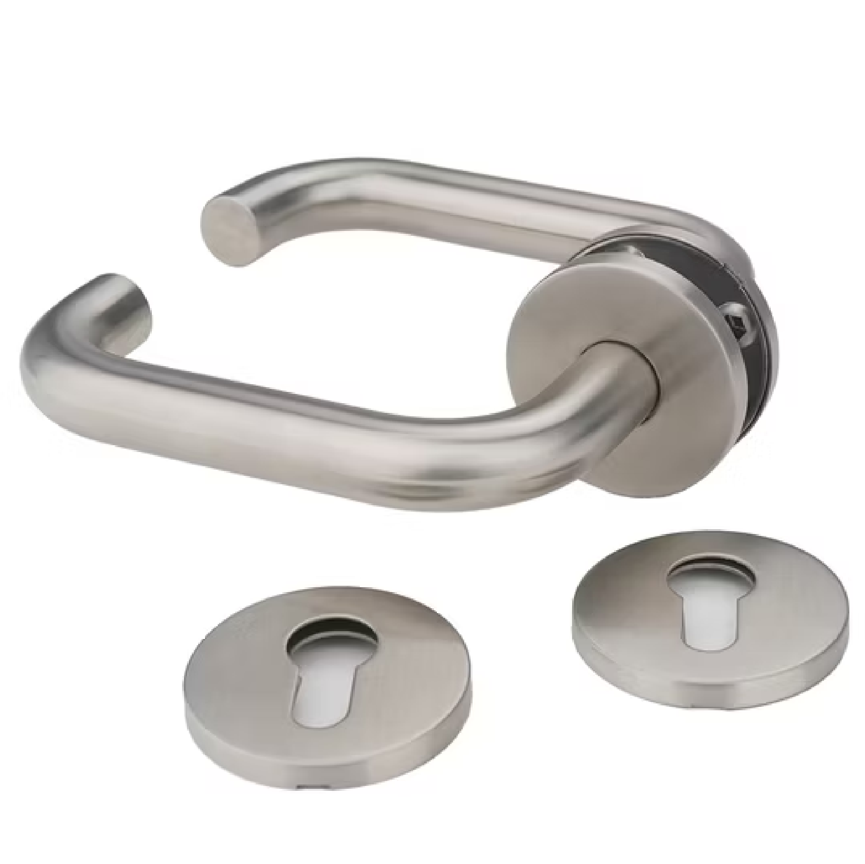DJM Direct 5 Set Maniglie Per Porte Interne – Cromo/Satinato – Con Serrature E Cerniere 76mm