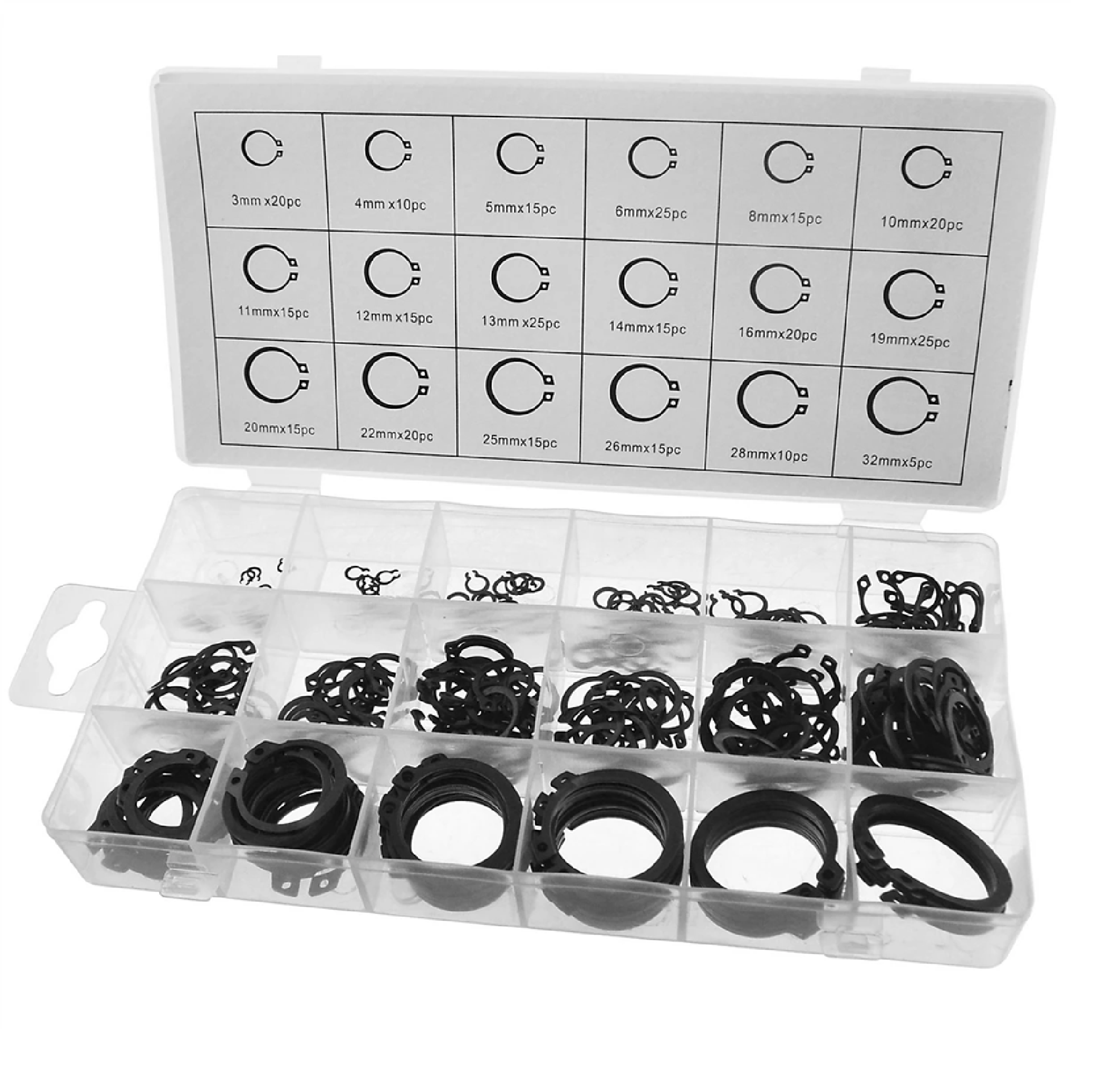 EXTERNAL Circlip Set Snap Retaining Ring Fasteners Set 300PC/SET