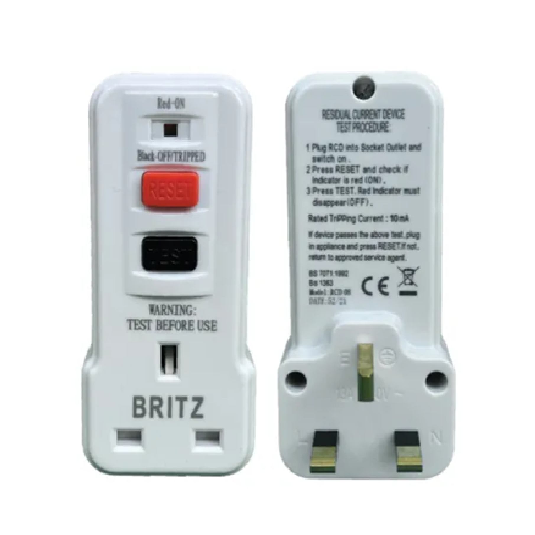 Britz RCD Adaptor ELCB RCD-08