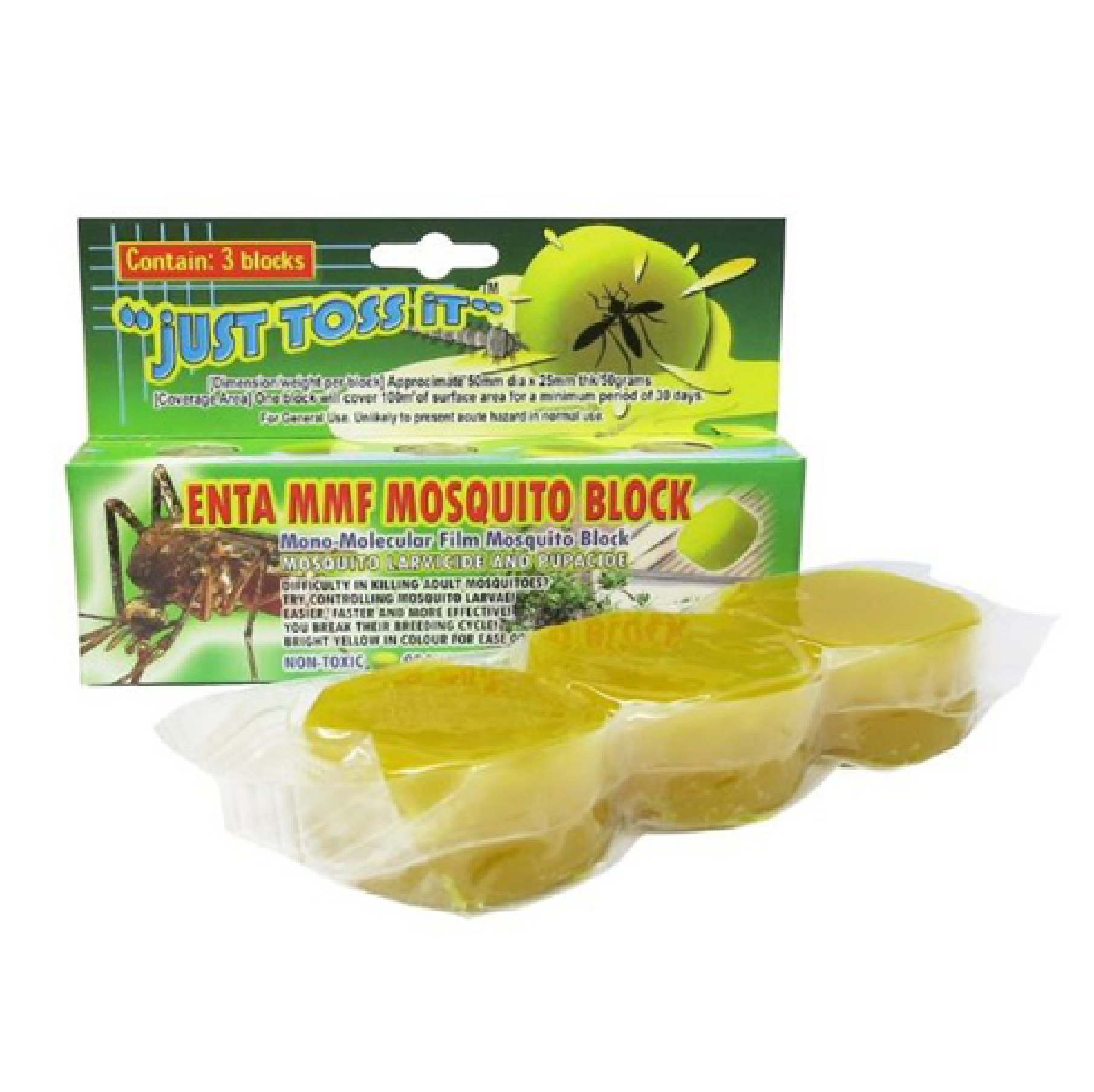 ENTA MMF MOSQUITO BLOCK (Contain 3 Blocks) JUST TOSS IT