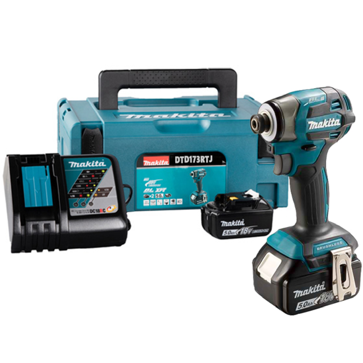 Makita DTD173RTJ 2 X 18V 5.0AH LI-ION Cordless Impact Driver