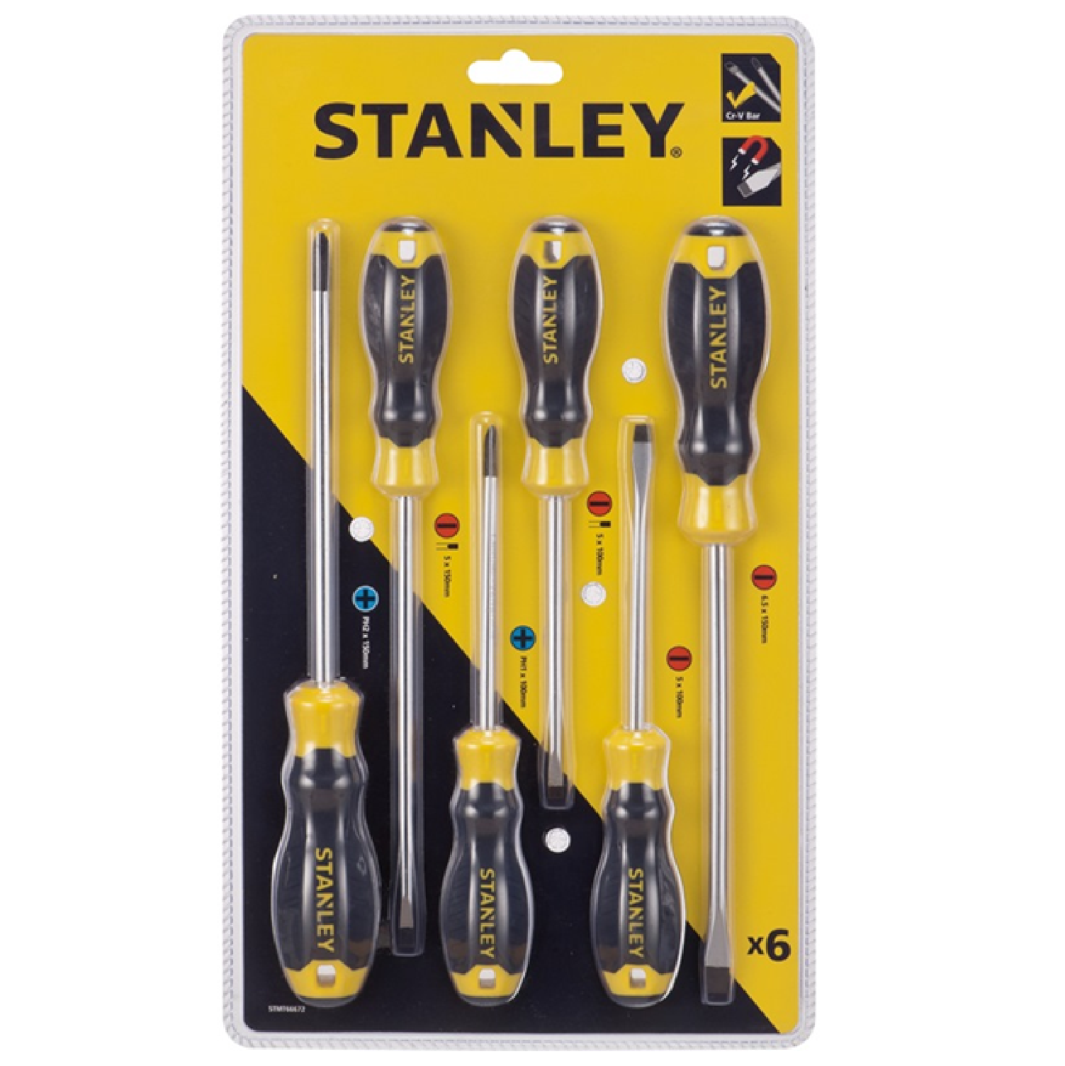 Stanley STMT66672 Cushion Grip Screwdriver Set 6PC/SET