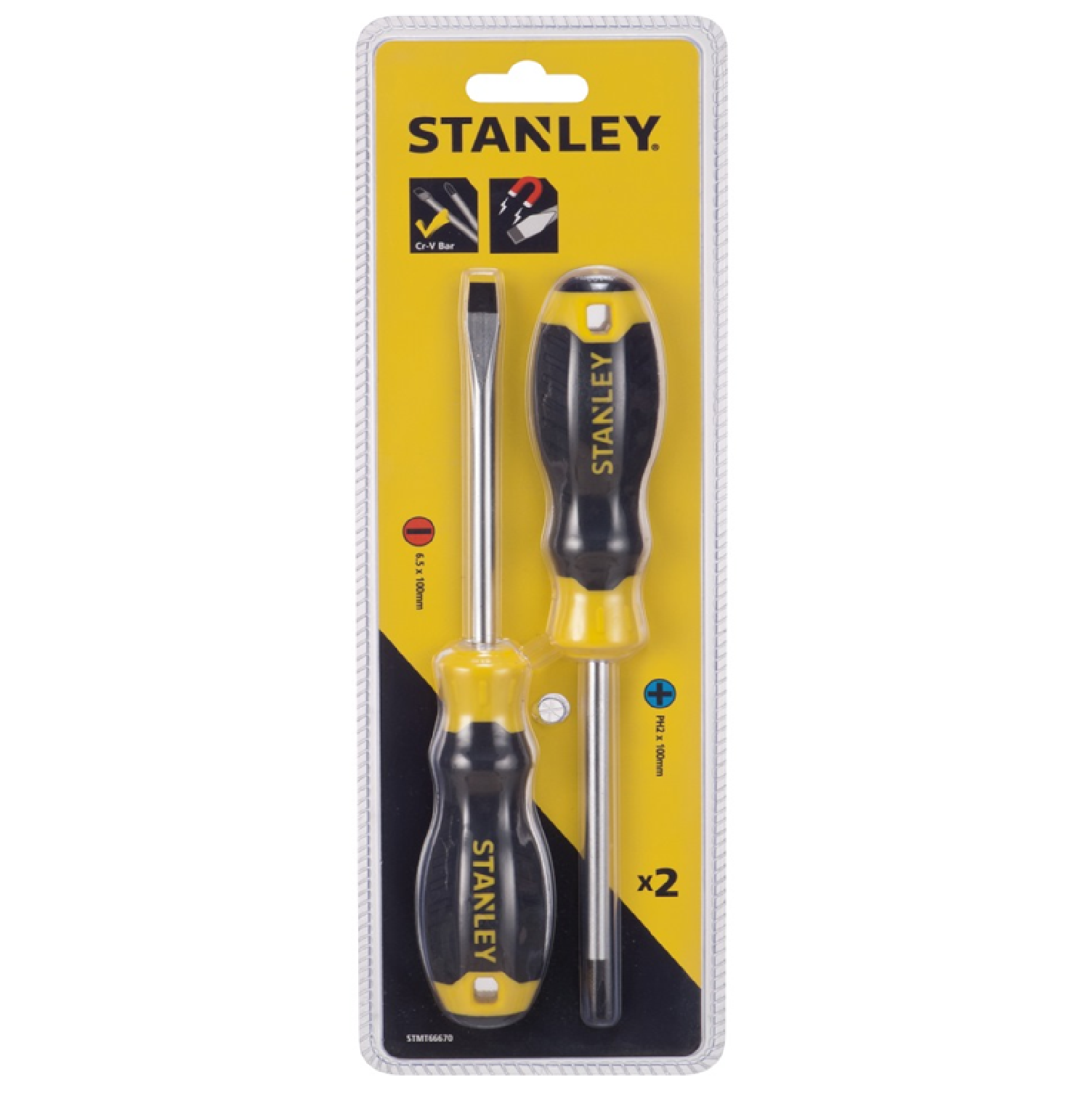 Stanley CUSHION GRIP Screwdriver 2PC/SET STMT66670