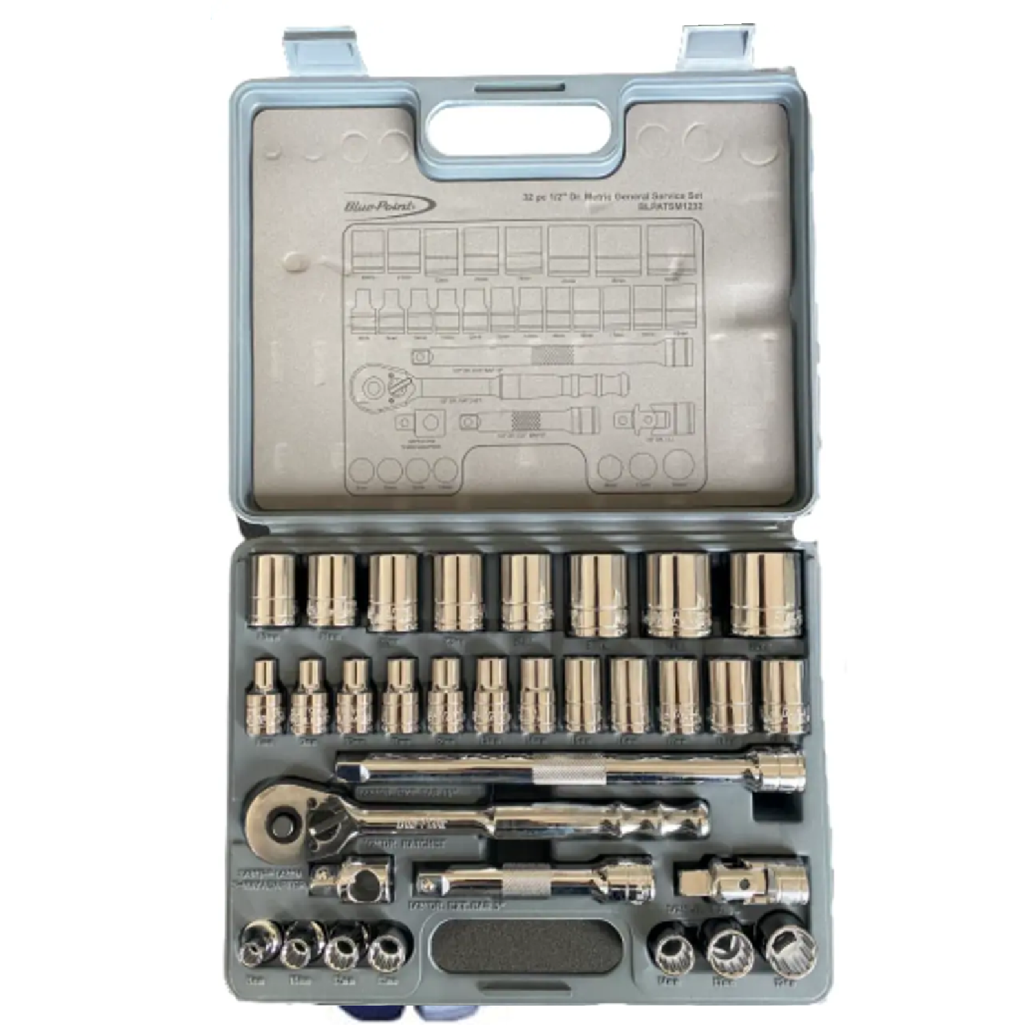 BluePoint BLPATSM1232, 32PC Socket Set (Metric, MM)