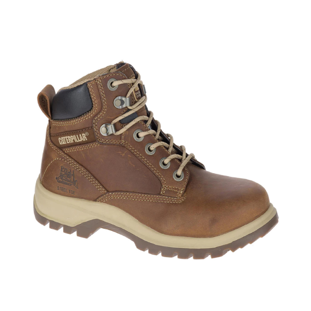 Caterpillar KITSON STEEL TOE Women Work Boots DARK BEIGE P304088