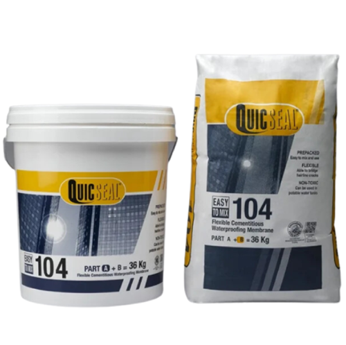 QUICSEAL 104 TWO COMPONENT Flexible Cementitious Waterproofing Membrane 36KG/SET