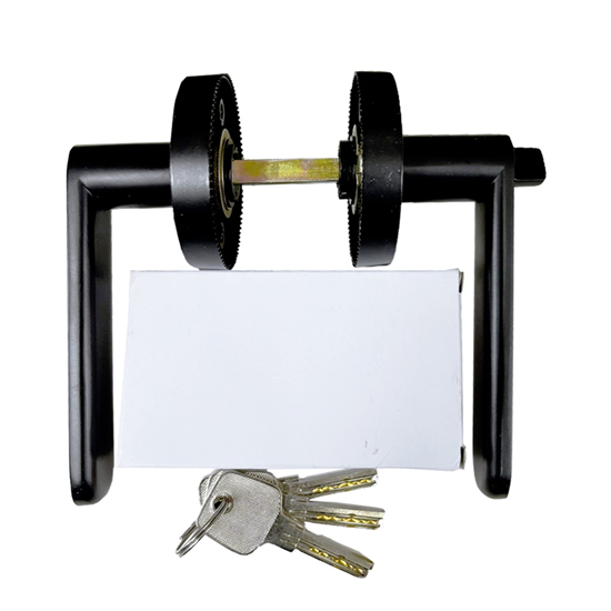 HardwareCity Tubular Lever Lock Entrance Door Lock Knob Set MATT BLACK LSF331BLK