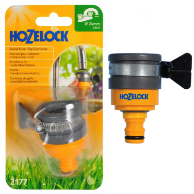 Hozelock Round Tap Connector For 24MM Spout 2177