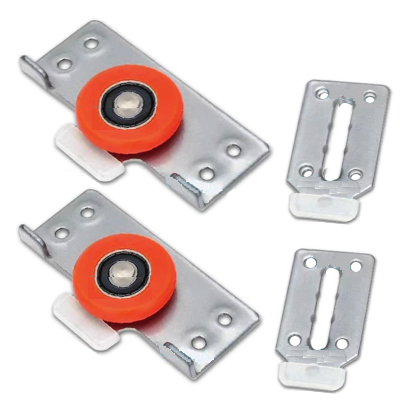 HardwareCity ORANGE Sliding Roller Wheel For Closet Cabinet PAIR