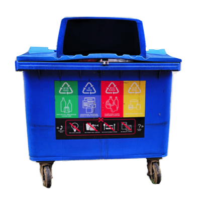OTTO 4 Wheeler Recycle Bin 660L