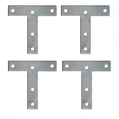 HardwareCity 50MM T-TYPE FLAT Zinc Mending Plate 4PC/PACK