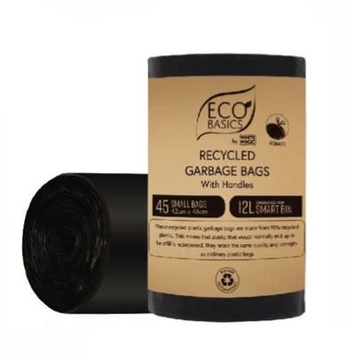 WHITE MAGIC 12L Recycled Garbage Bin Bags 45PC/PACK