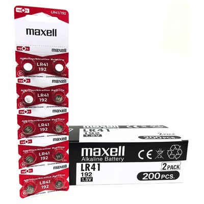 MAXELL LR41 ALKALINE 1.5V 192 Cell Batteries