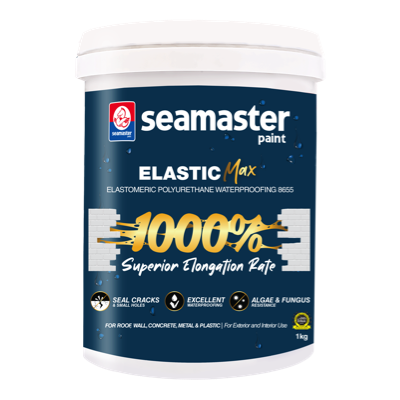 SEAMASTER 1KG ELASTIC MAX Waterproof Coating Water-Based TRANSPARENT 8655