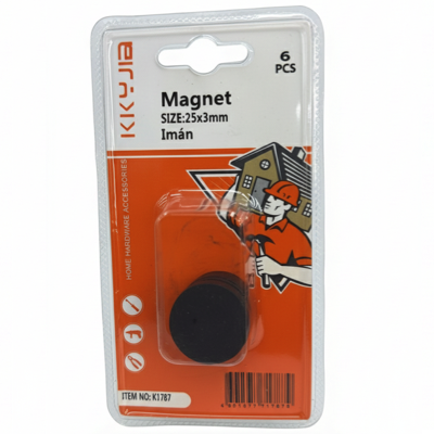 DIY MAGNETS 25MM X 3MM 6PC/PACK K1787