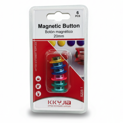 OFFICE SUPPLIES Magnetic Buttons 20MM 6PC/PACK S208-1