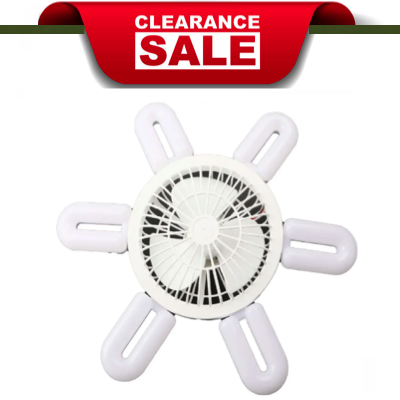 2-IN-1 U-SHAPED Ceiling Fan PLUS LED Light E27 60W