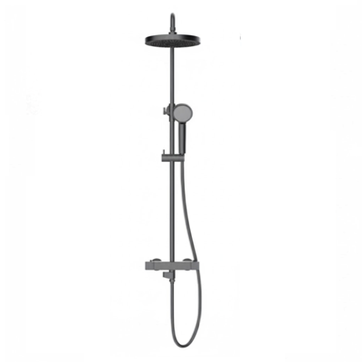 RIGEL W2-R-TSME8055B Thermostatic GUN METAL 3-IN-1 Rain Shower Set