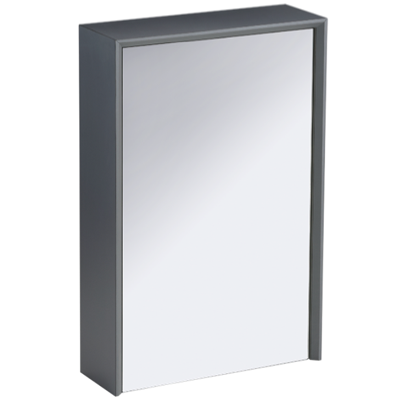 Rubine ACO SERIES Wall Mounted 1 Door PVC Mirror Cabinet ACO-D1 GUNMETAL