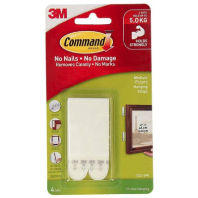 3M COMMAND 17201 Picture Hanging Strips 4KG