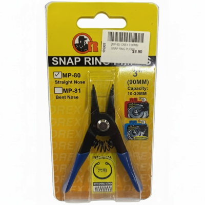 Orex MP-80 Straight Nose INTERNAL Snap Ring Plier 90MM