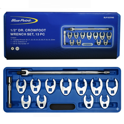 BluePoint BLP12CFWS 1/2" Crowfoot Socket 13PC/SET