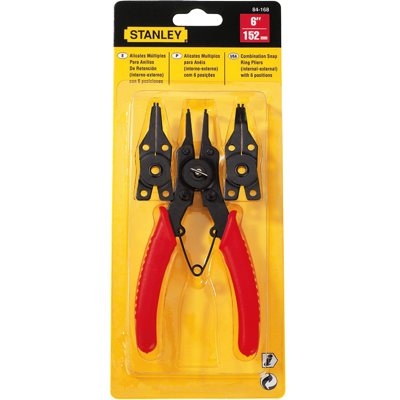 STANLEY Combination Snap Ring Pliers INTERCHANGEABLE 84-168-22