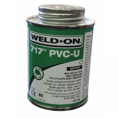 WELD-ON 717 CLEAR ECO PVC Solvent Cement Adhesives 473ML
