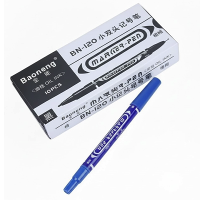 BAONENG Permanent Writing Marker TWIN BLUE
