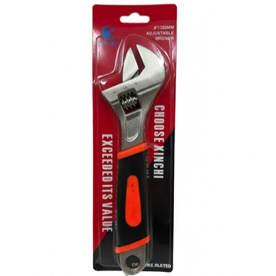 ECONOMY 8"/200MM Adjustable Spanner With GRIP Handle