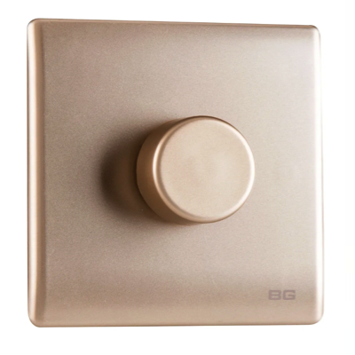 British General BG CHAMPAGNE Neo Slimline 2 WAY 400W Dimmer Switch (PCCH81)