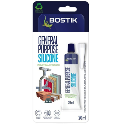 BOSTIK General Purpose Adhesive Silicone INTERIOR & EXTERIOR 20ML
