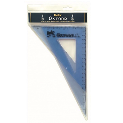 HELIX OXFORD 26CM 45 DEGREES & 60 DEGREES PAIR SET SQUARES