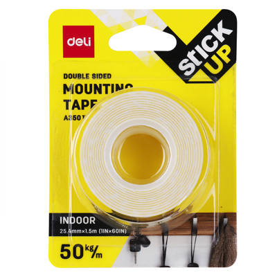 DELI EA35011 Double Sided Mounting Tape 25.4MM X 1.5M X 1MM