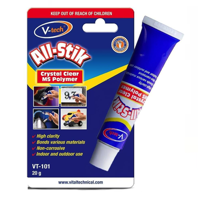 V-TECH ALL-STIK Crystal Clear MS Polymer Adhesive 20g VT-101
