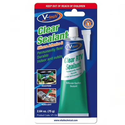 V-TECH CLEAR SEALANT Silicone Adhesive 75g VT-130