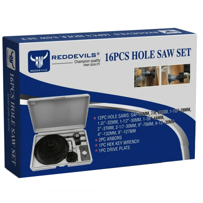 REDDEVILS 16PC HOLE SAW SET 124280