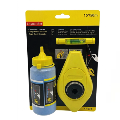HardwareCity 3PC Chalk Line 15FT/50M LAYOUT SET 47-672