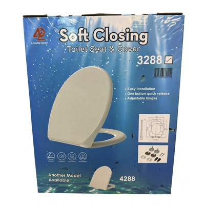 ADL SOFT CLOSING Toilet Seat Cover 3288 WHITE