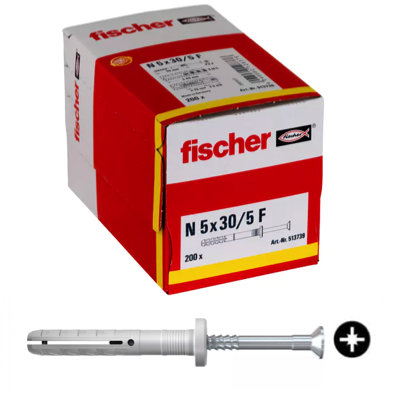 FISCHER HAMMERFIX 5MM X 30MM 200PC/BOX