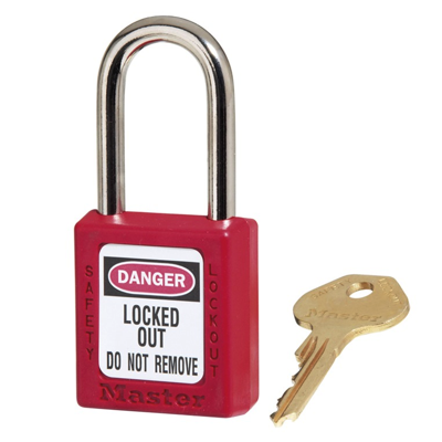 MASTERLOCK SAFETY LOCKOUT PADLOCK 410RED